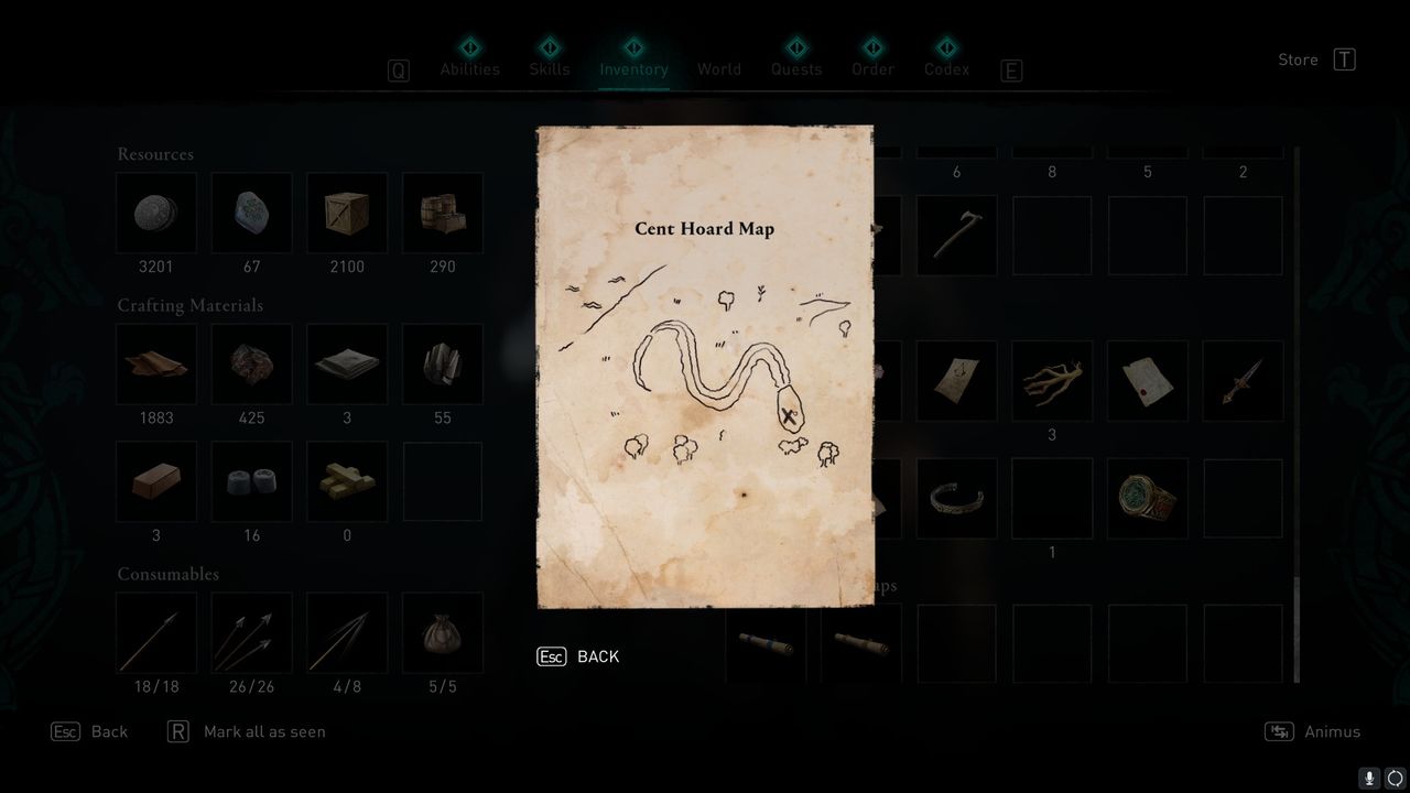AC Valhalla Cent treasure hoard map locations