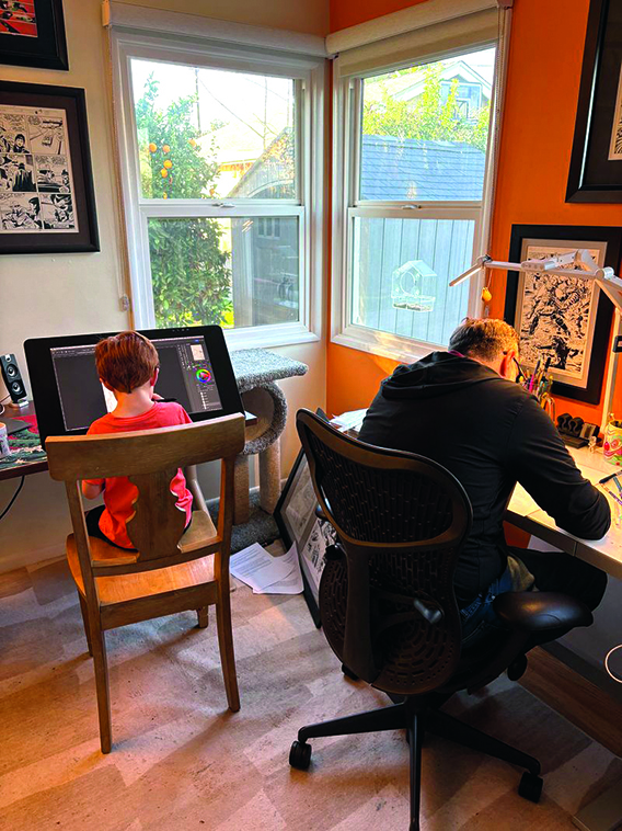 Art for a book cover in progress