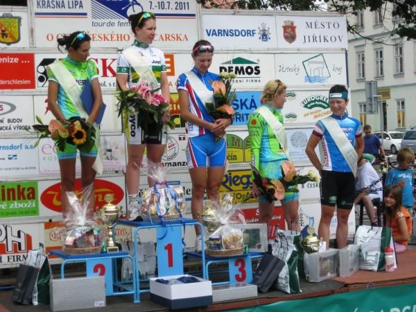 The final podium once more, with our winner Australian Amanda Spratt.