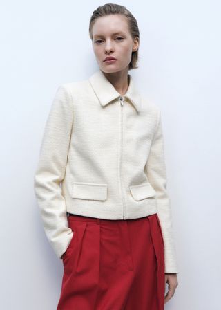 MANGO, Lapel Cotton Blend Jacket - Women | Mango Usa