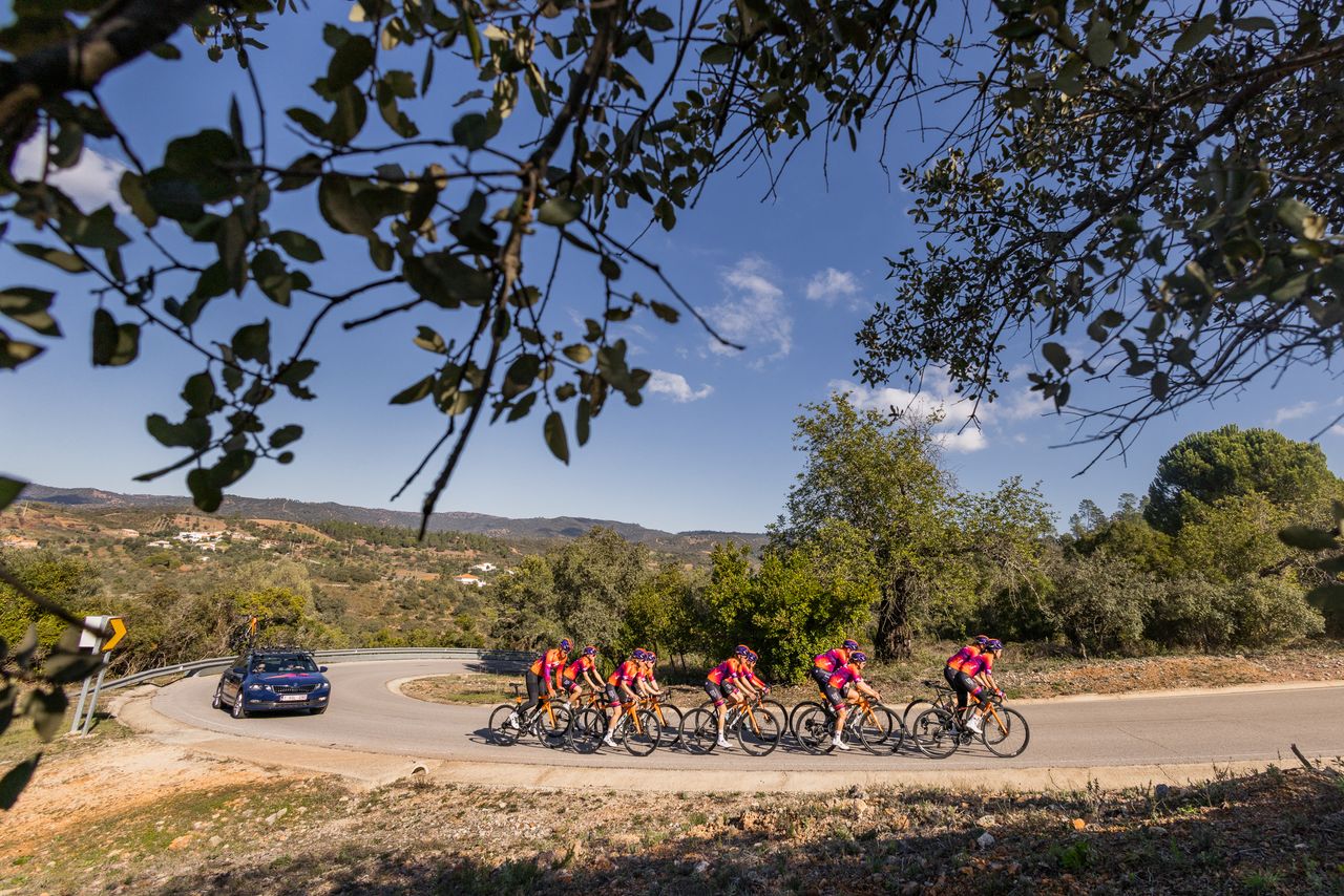 Women on the road in Portugal for 2022 early-season Human Powered Health training