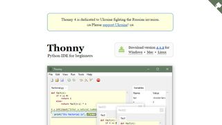 Thonny website screenshot