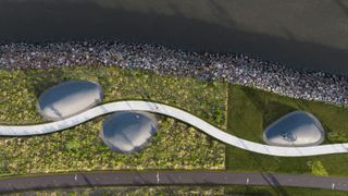 Coastal Meadows; gardens composing a native coastal landscape, animated by giant pebbles