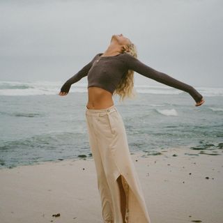 Woman at the beach.