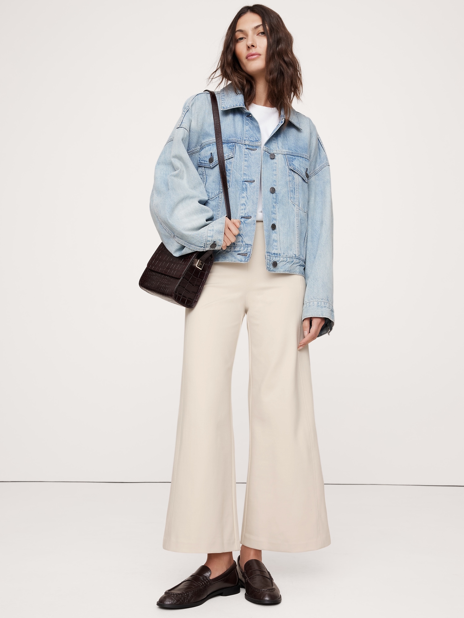High-Rise Wide-Leg Cropped Everywhere Ponte Pant