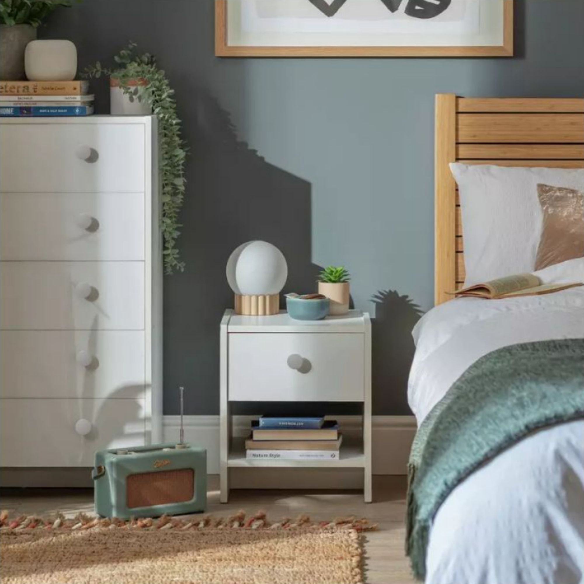 Seville 1 Drawer Bedside Table