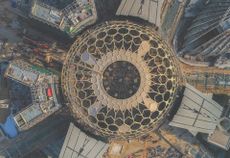 Aerial view of the Al Wasl Dome