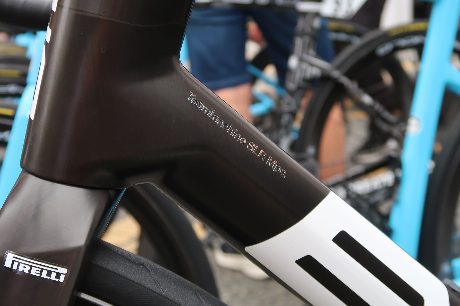 A black bike downtube