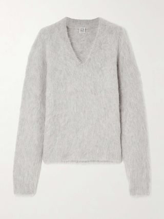 Brushed Alpaca-Blend Sweater