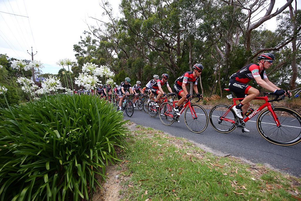 Rohan Dennis doing a job for BMC on the front of the peloton