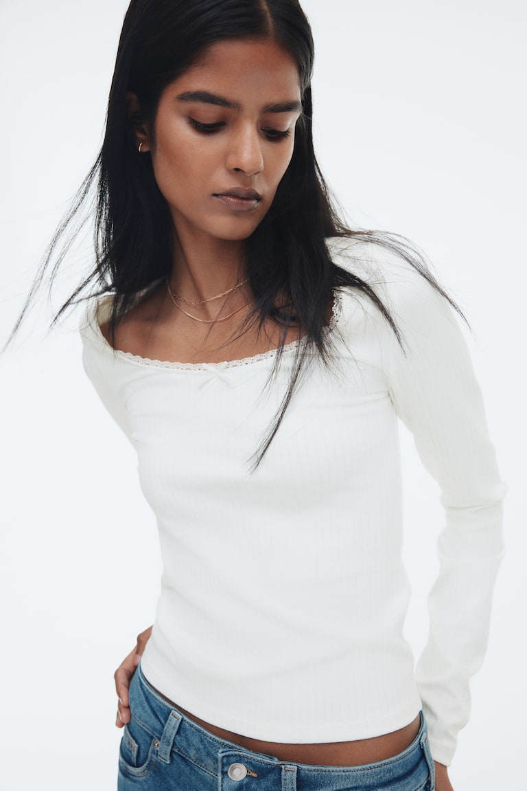 Ribbed Jersey Top
