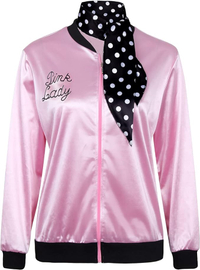 1950s Pink Lady Satin Jacket with Neck Scarf (Women's): was $18 now $15 @ Amazon