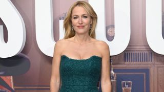 Gillian Anderson attends the world premiere of "Scoop" at The Curzon Mayfair on March 27, 2024