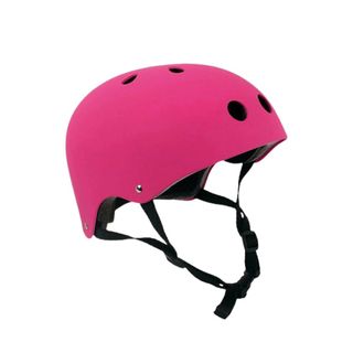 SkateHut Sports Helmet, Matte Magenta Pink, for roller skating 