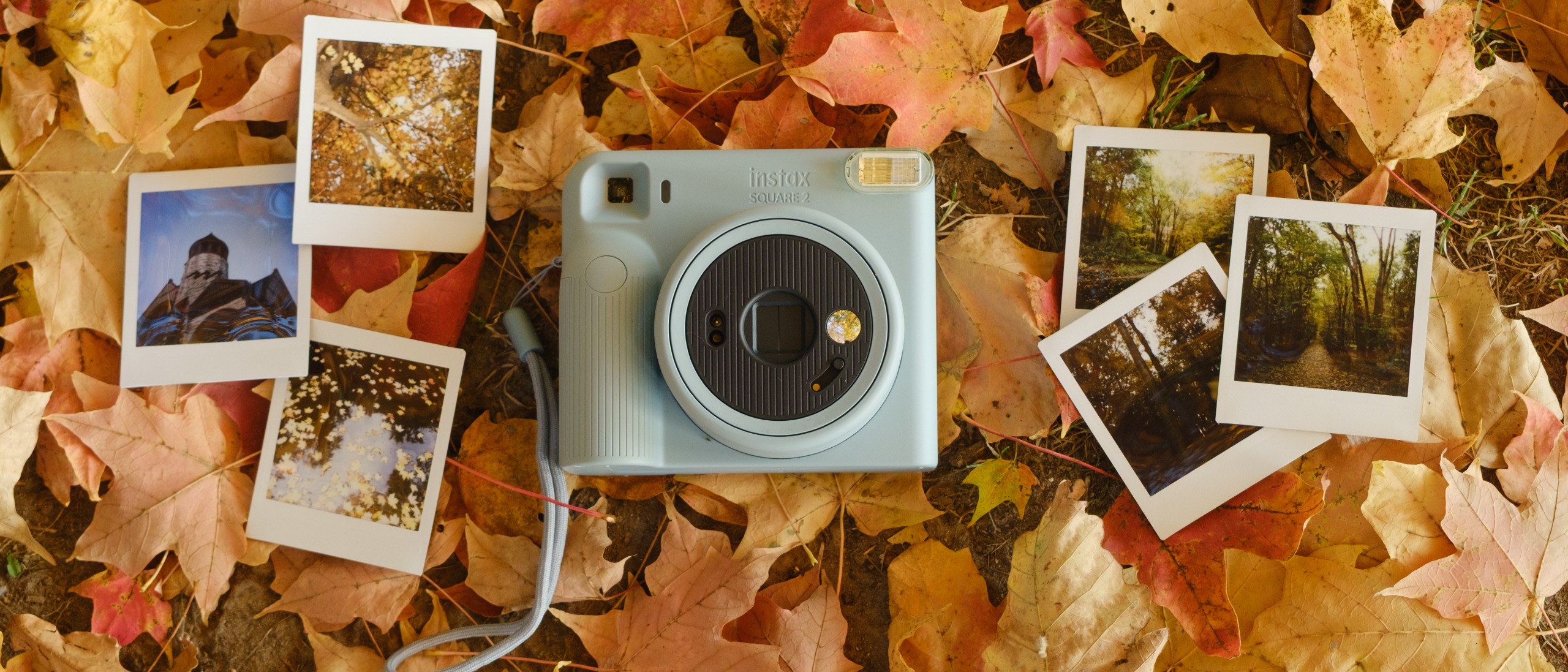 The Fujifilm Instax Square 2 camera photographed outside 