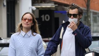 Olivia Wilde and Harry Styles are photographed walking together in Soho, London