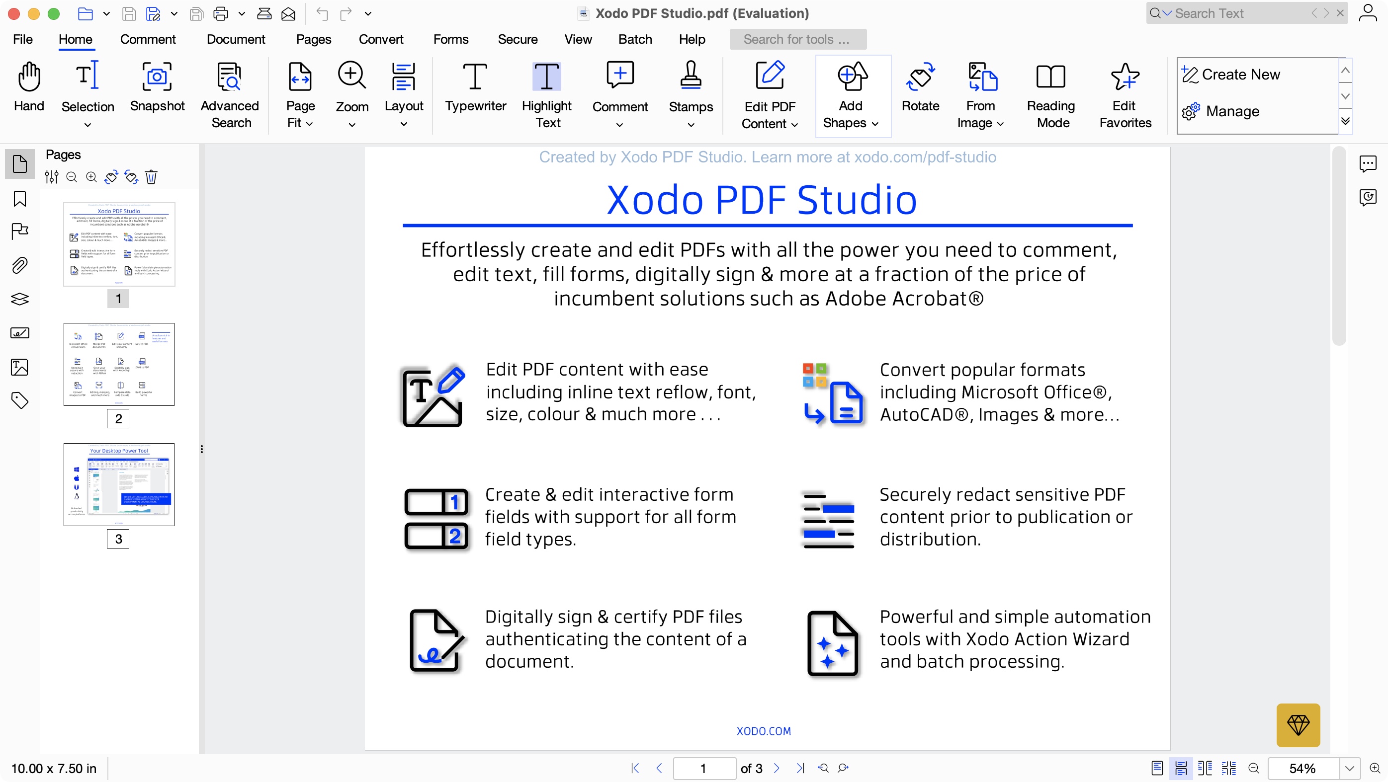 Xodo Desktop PDF Editor during our review