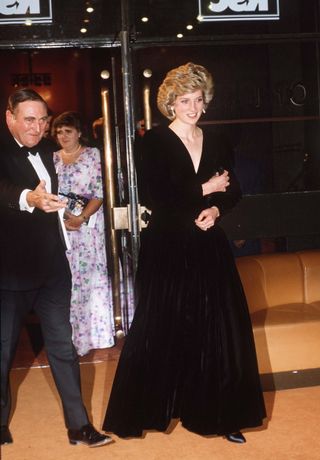 Princess Diana wearing designer Bruce