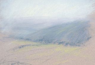 How to draw a landscape with pastels: shades