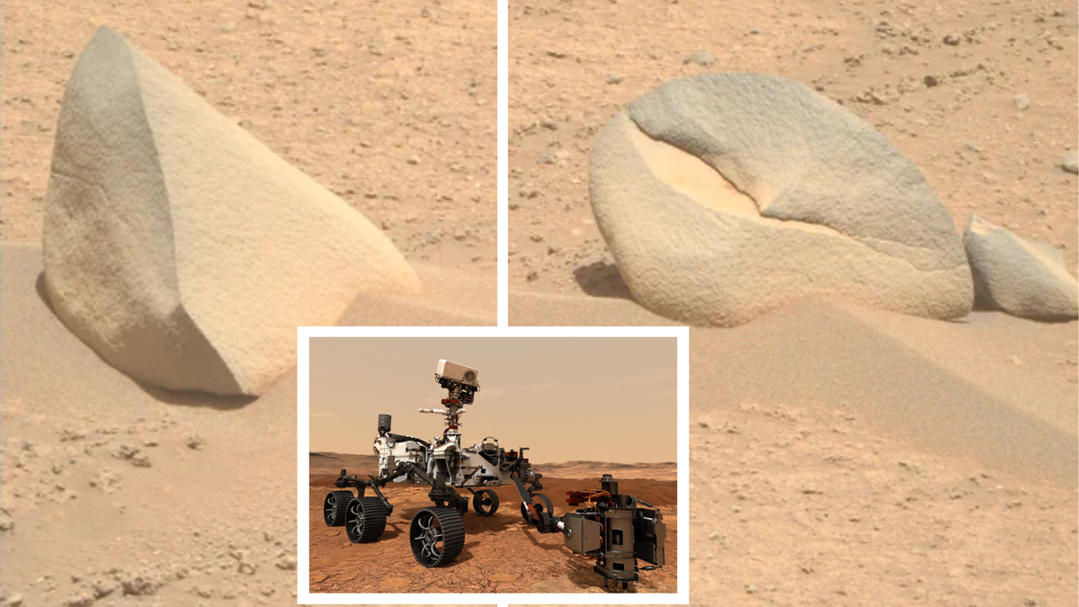 Марсианский зонд отслеживает камни «акулий плавник» и «крабовый коготь» на Красной планете (фото)
