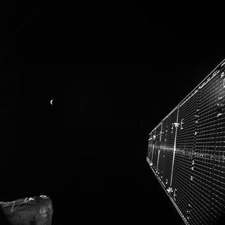 BepiColombo's last picture of Earth, captured on April 11, 2020, before the spacecraft headed deeper into the solar system. The probe will begin orbiting Mercury in December 2025.