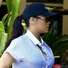 Rihanna carried a rare Stephen Sprouse for Louis Vuitton Graffita Alma bag in L.A.