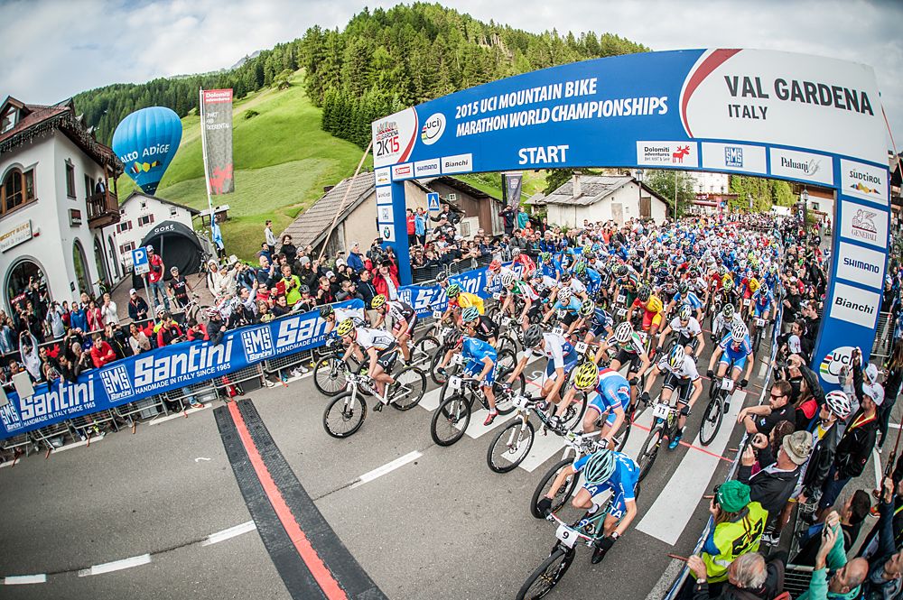 The start of the men's Marathon Worlds