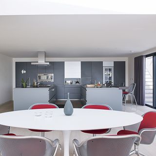 kitchen diner with bulthaup and white table