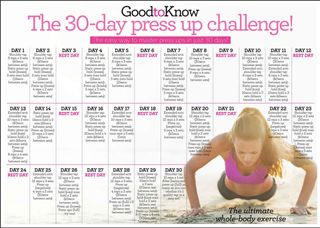 Press up challenge 30 day plan