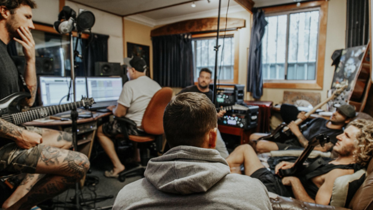 Parkway Drive in the studio