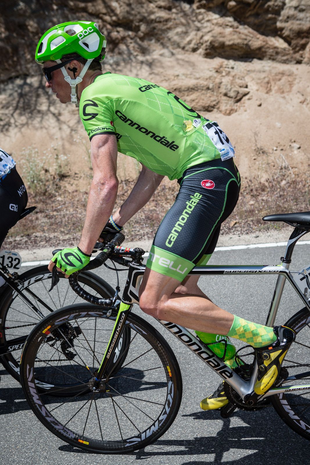 Ben King (Cannondale) riding in the break