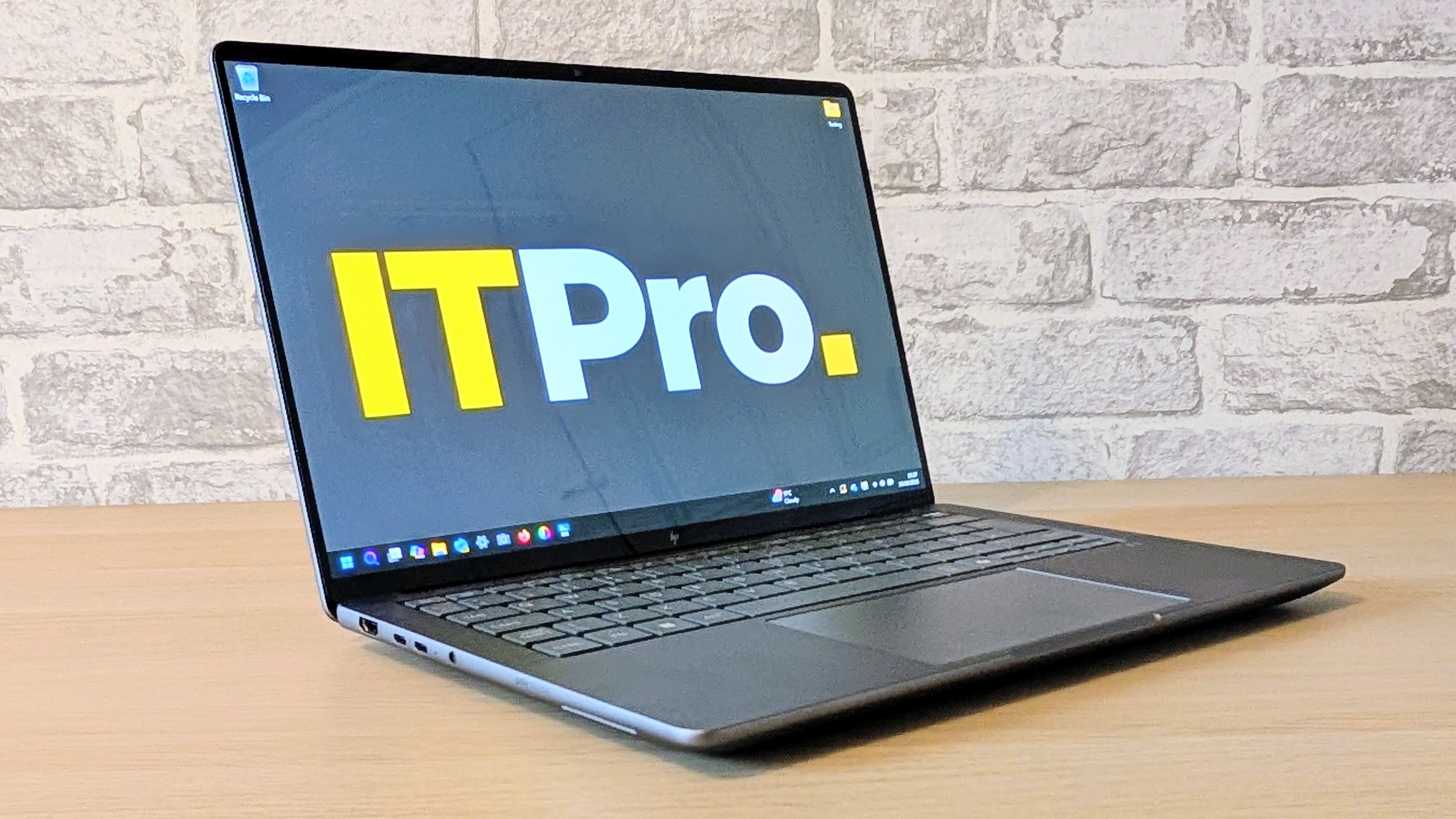 The HP ZBook G1a on a desk
