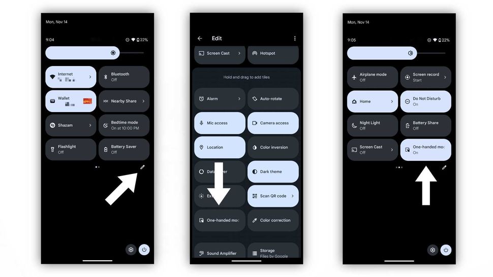 how-to-toggle-one-handed-mode-from-quick-settings-in-android-13