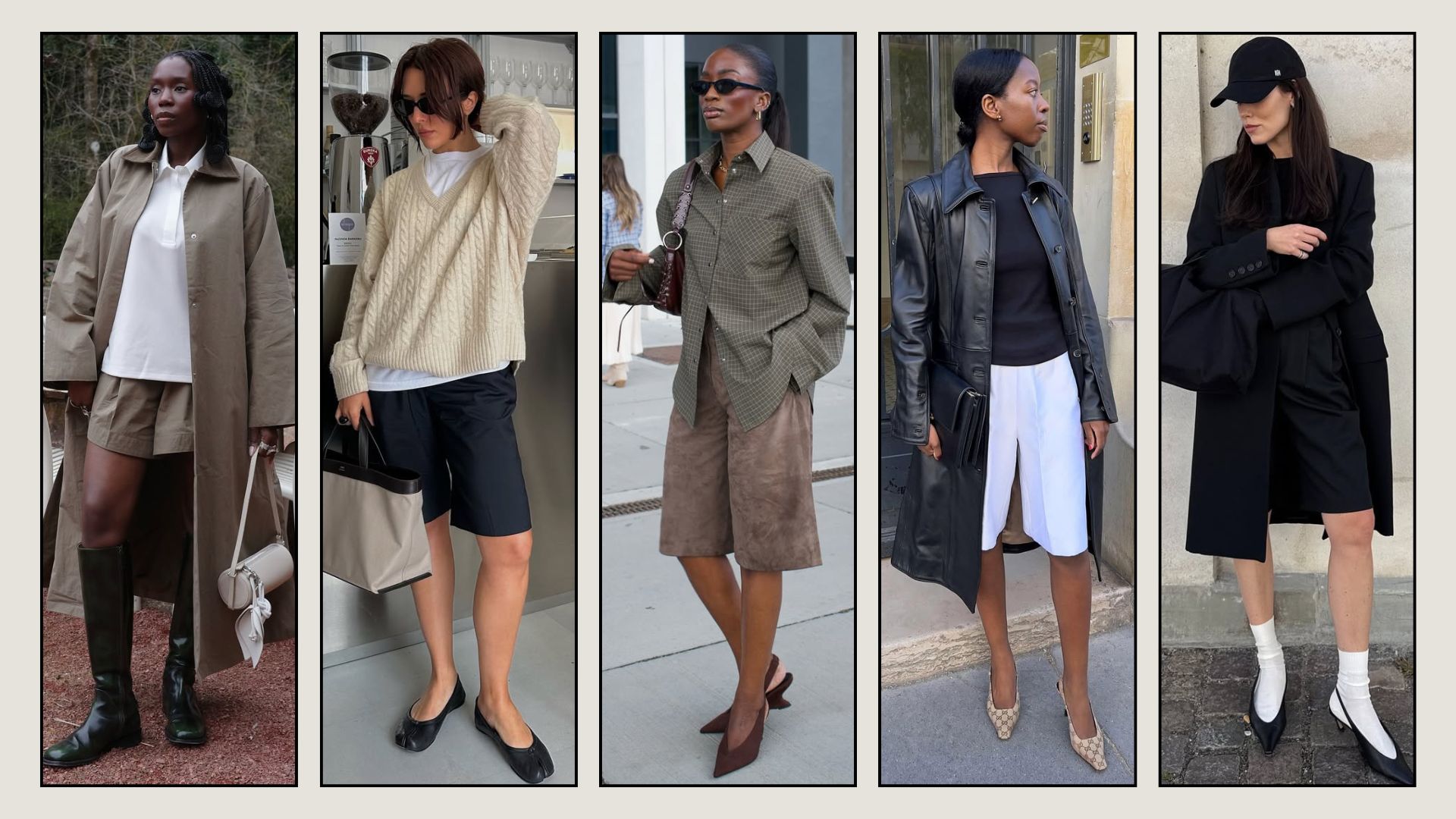 @_livmadeline, @annabelrosendahl, @daniellejinadu, @sylviemus_, @deborabrosa show how to wear shorts in autumn 2025