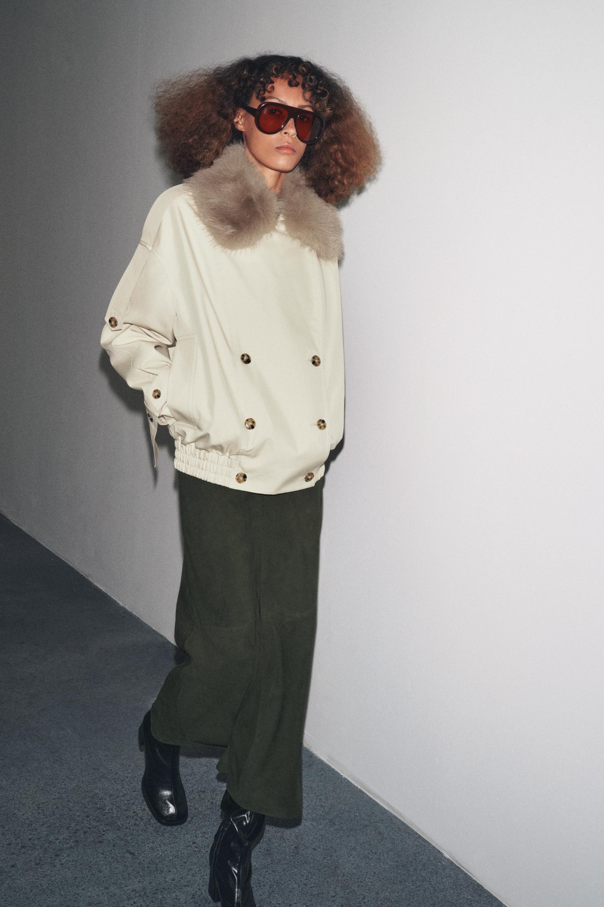 Zw Collection Water Repellent Short Trench Coat