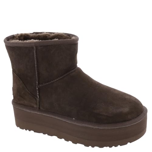 Ugg Women&#039;s Classic Mini Platform Fashion Boot, Burnt Cedar, 10 Uk