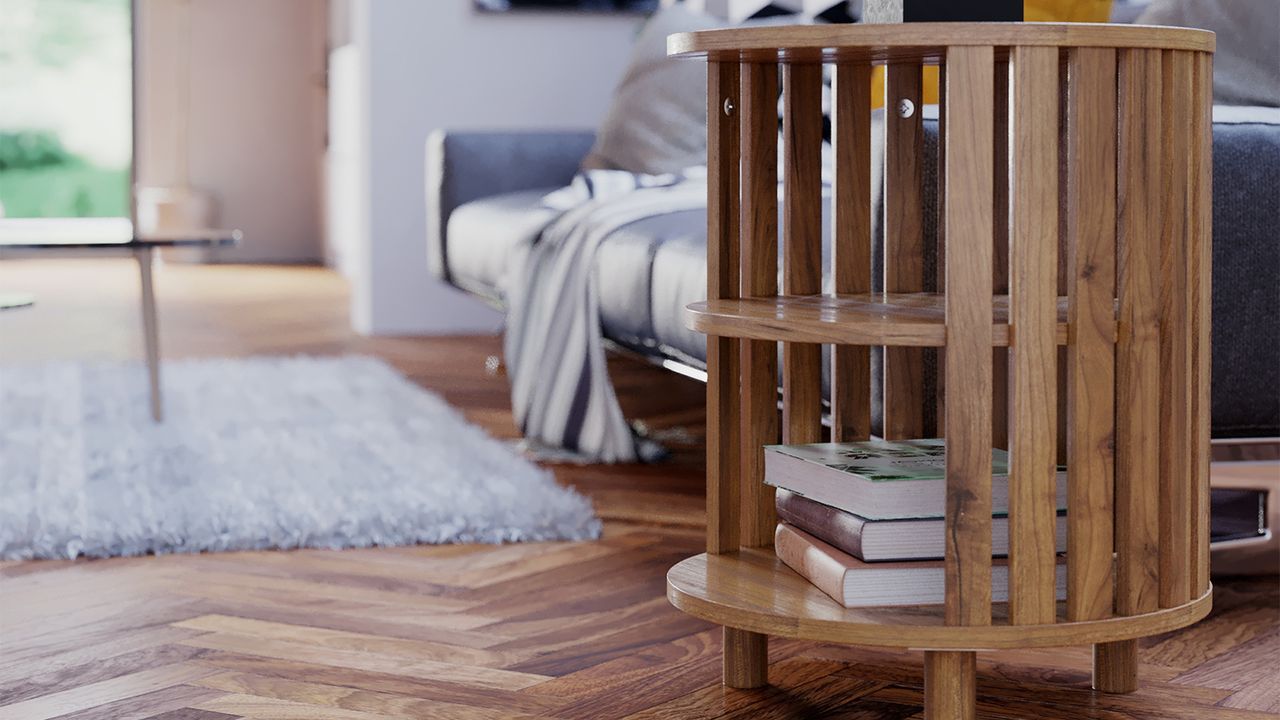 Homebase Erik Slatted Side Table