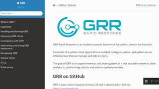 Website screenshot from GRR Rapid Response (November 2024)