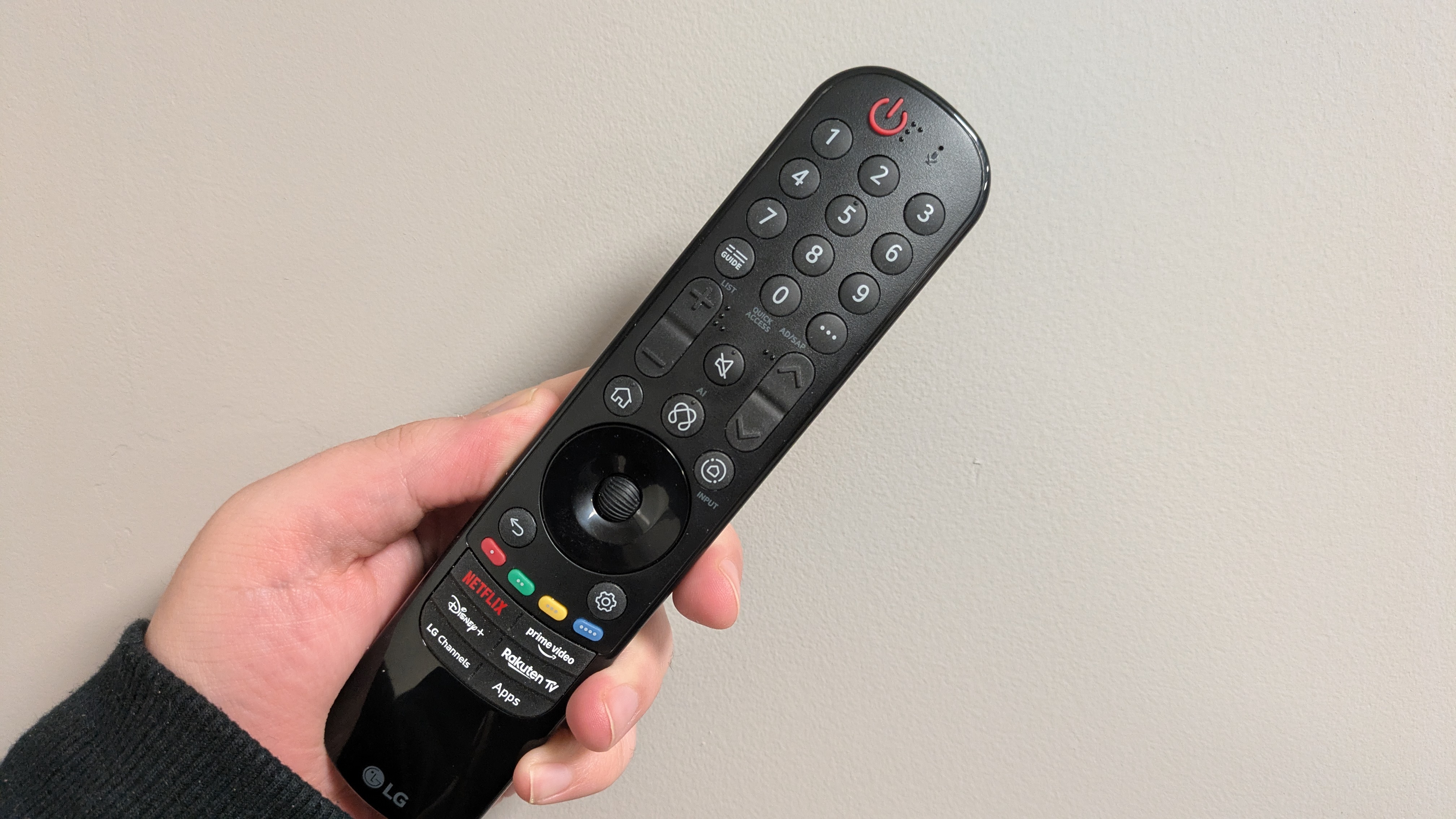 LG Magic Remote 2026 (UK) being held