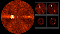 This series of images shows observations of the exoplanet Beta Pictoris d over more than a decade. 