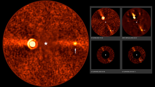 This series of images shows observations of the exoplanet Beta Pictoris d over more than a decade. 
