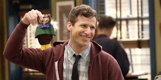 jake holding owl dog toy brooklyn nine nine nbc