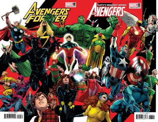 Avengers Assemble Phil Jimenez '70s connecting variant covers
