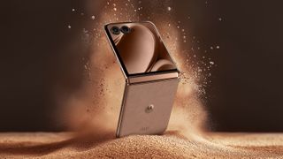 The Motorola Razr Plus 2024 in Mocha Mousse