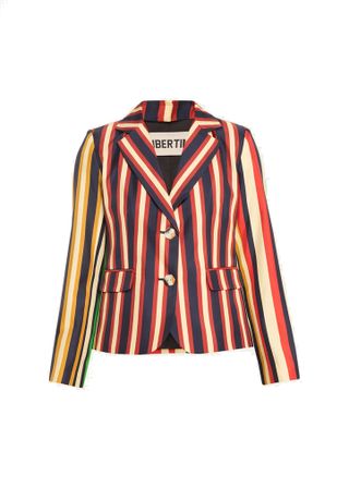 Eton Striped Short Blazer Jacket