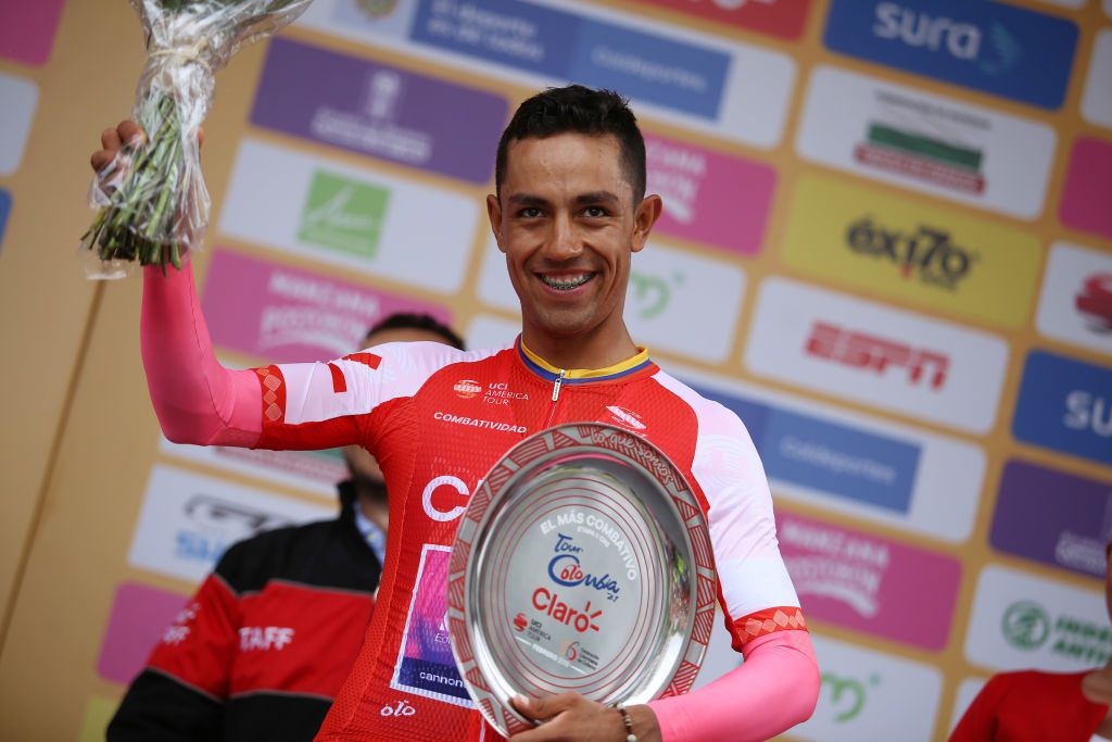 Dani Martinez (EF Drapac) in the points jersey