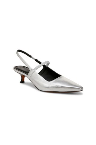 Vince Venice Slingback Pointed Toe Kitten Heel Pumps