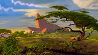 the pridelands looking green in the lion king