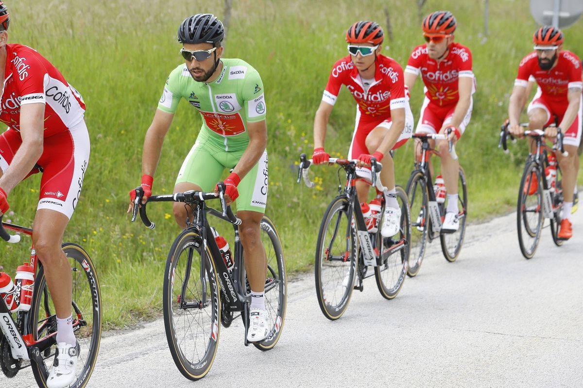 Nacer Bouhanni (Cofidis) in the green jersey