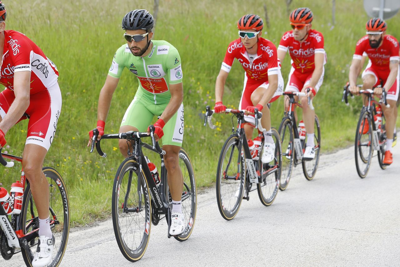 Nacer Bouhanni (Cofidis) in the green jersey